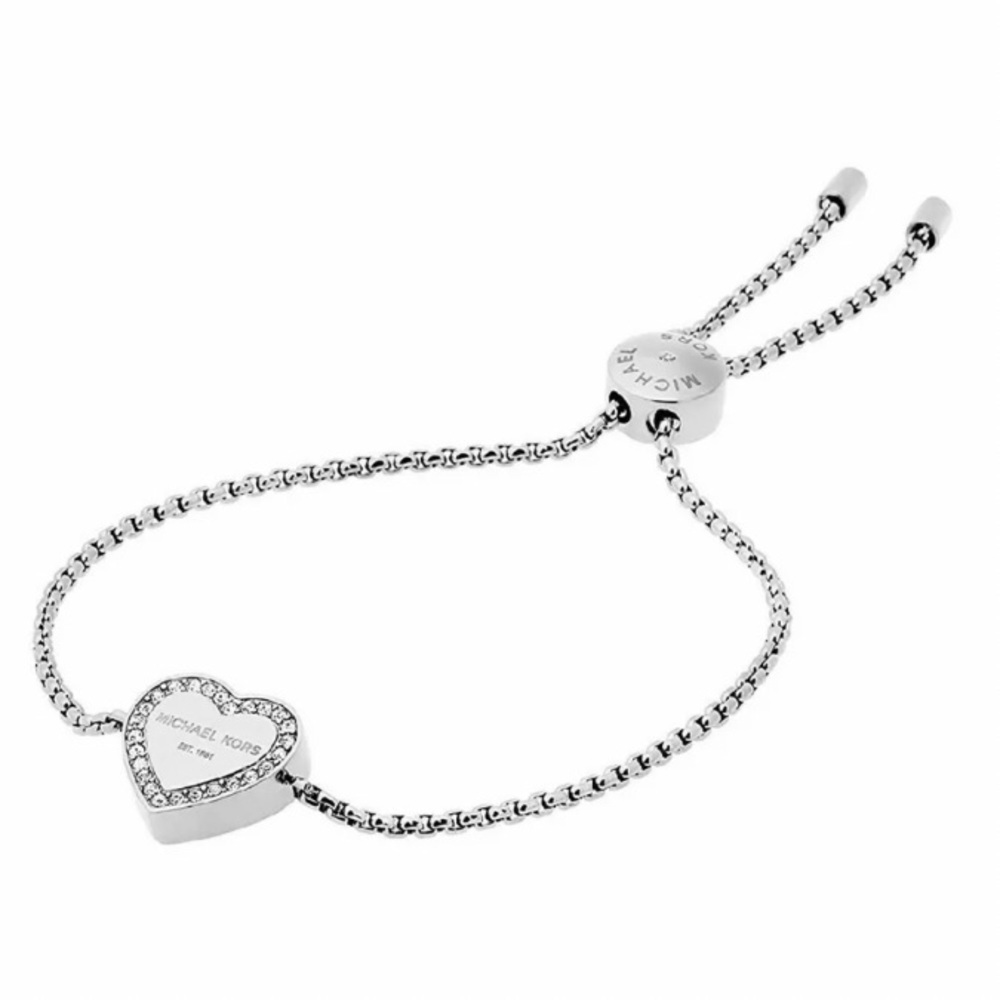 MICHAEL KORS White Gold Heritage Slide Bracelet